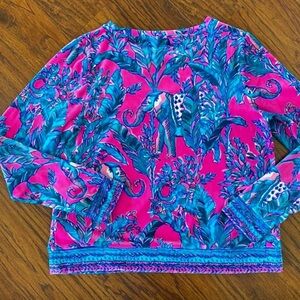 Lilly Pulitzer Pink and Blue Elephant Print Top
